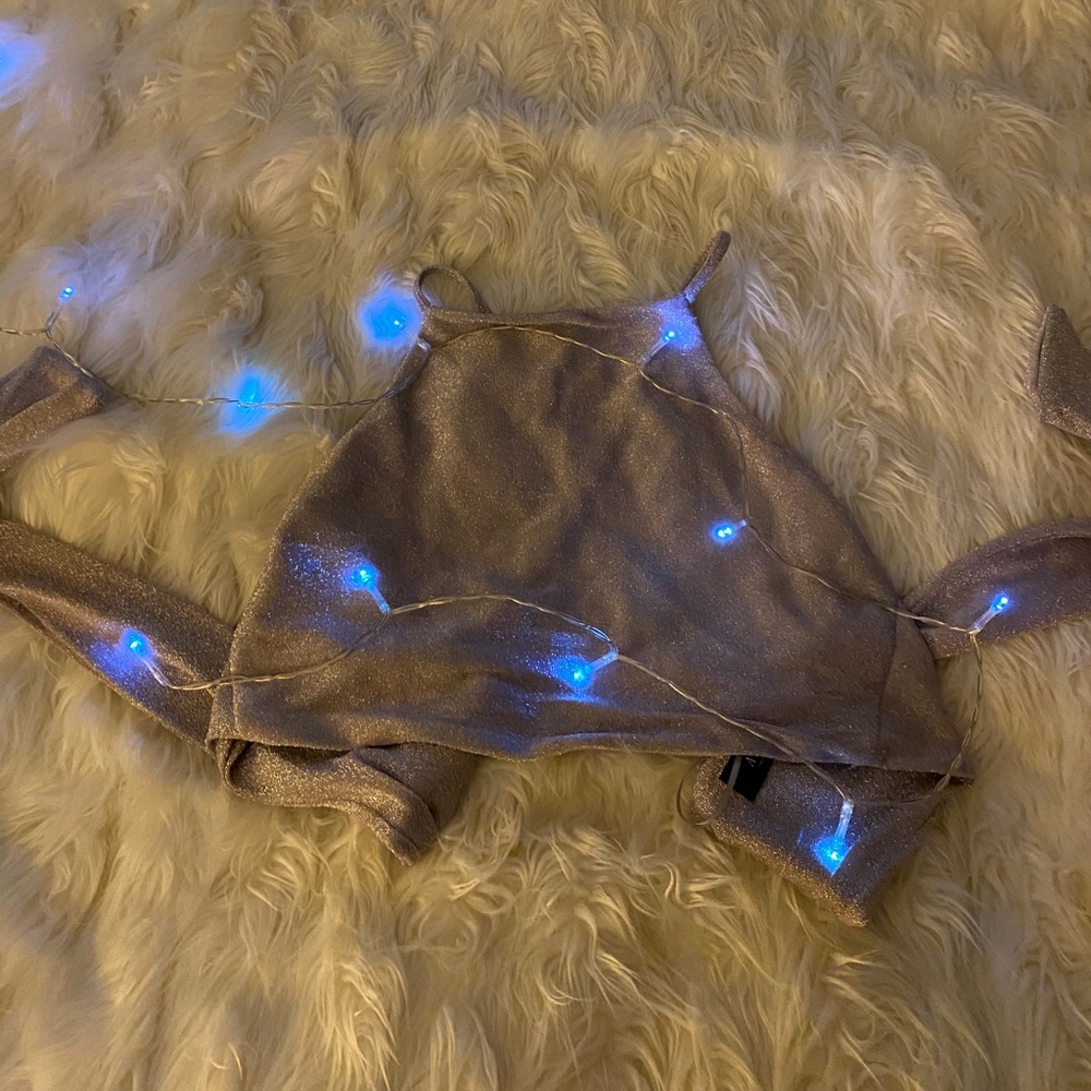 Sparkly Wrap Crop Top from AKIRA